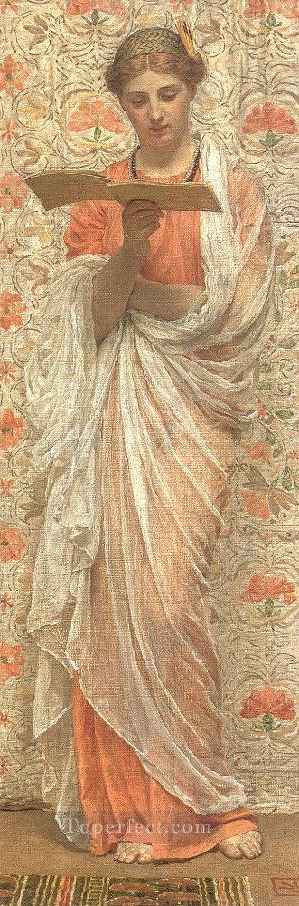 A Reader female figures Albert Joseph Moore Oil Paintings